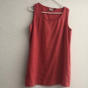 Chico’s pink sleevelesa tunic topic